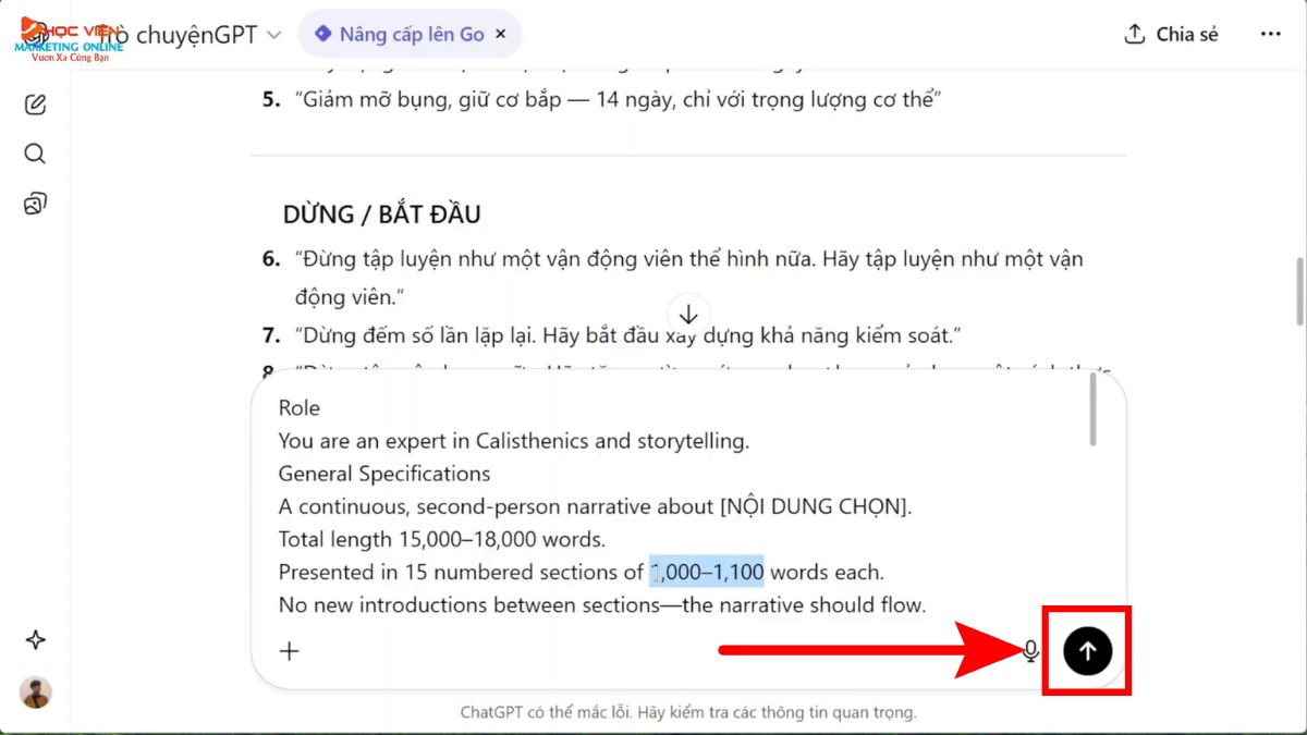 Hướng Dẫn Cách Làm Youtube Kiếm Tiền View Ngoại Không Lộ Mặt Ngách Thể Thao Bằng AI- Tạo kịch bản video bước 4