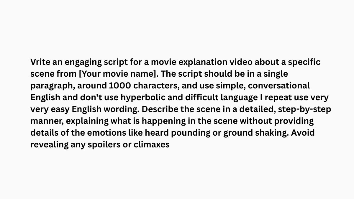 Cách Làm Youtube View Ngoại Ngách Bình Luận Phim Bằng AI- Tạo kịch bản video bước 2.2