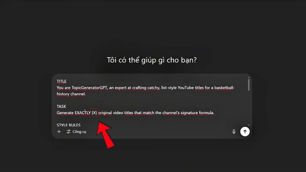Hướng Dẫn Cách Làm YouTube View Ngoại Không Lộ Mặt Ngách Bóng Rổ Bằng AI- Tạo kịch bản bước 1.2