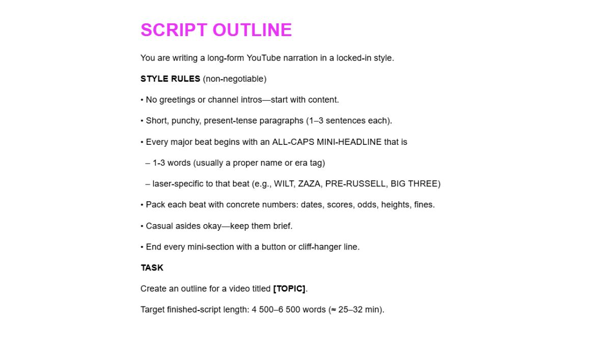 Hướng Dẫn Cách Làm YouTube View Ngoại Không Lộ Mặt Ngách Bóng Rổ Bằng AI- Tạo kịch bản bước 2.1