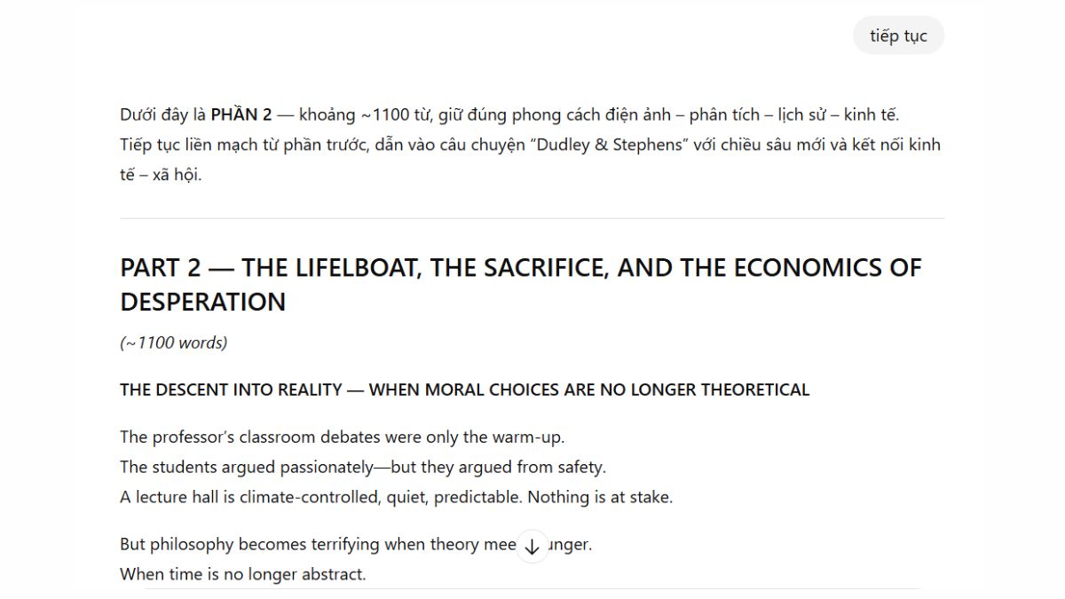 Quy Trình Làm Youtube View Ngoại Ngách Kinh Tế Bằng AI- Tạo kịch bản bước 5