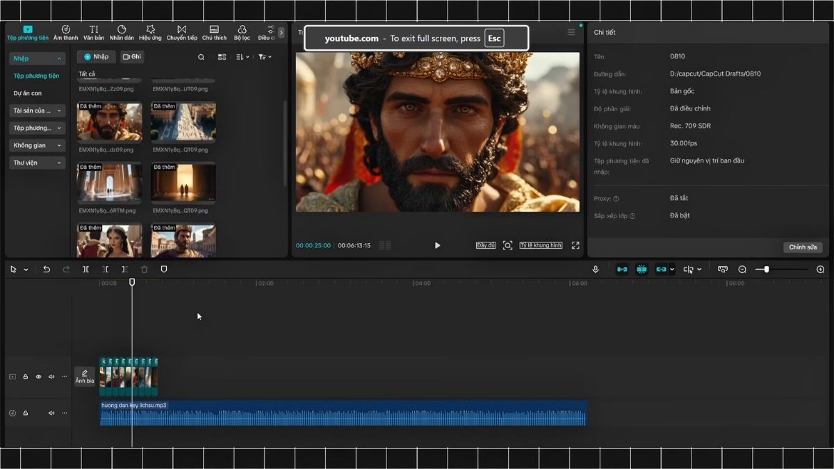 Hướng Dẫn Cách Làm Youtube Kiếm Tiền View Ngoại Không Lộ Mặt Ngách Lịch Sử Bằng AI- Tạo hình ảnh và edit video bước 3.1