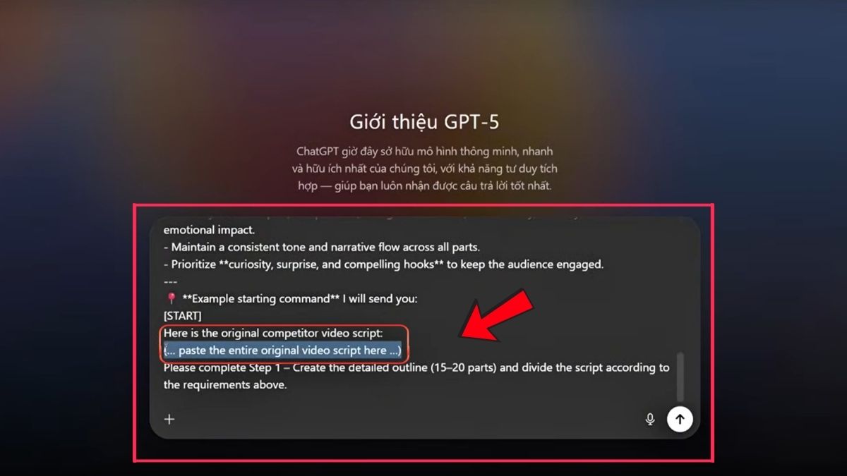 Hướng Dẫn Cách Làm Youtube Kiếm Tiền View Ngoại Không Lộ Mặt Ngách Lịch Sử Bằng AI- Tạo kịch bản bước 2