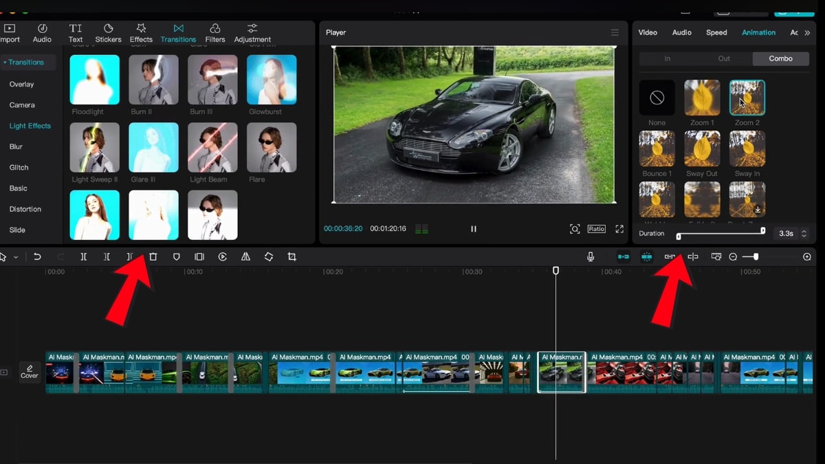 Quy Trình Làm Youtube View Ngoại Ngách Review Xe Bằng AI- Chỉnh sửa video bước 2