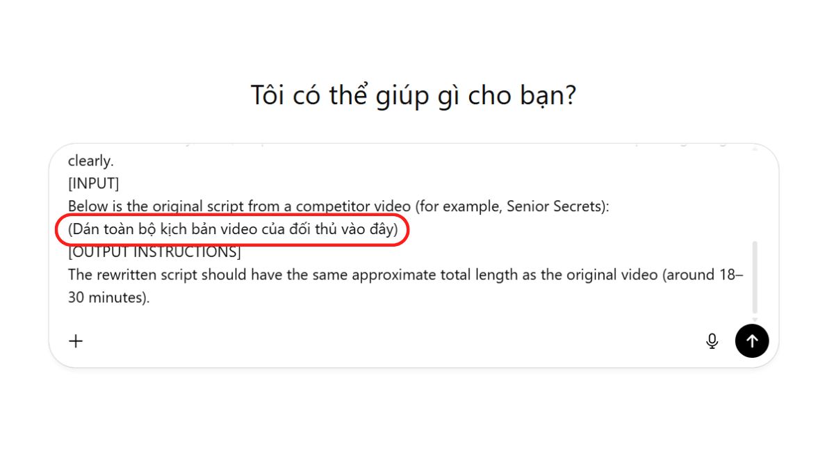 Hướng Dẫn Cách Làm Youtube View Ngoại Ngách Sức Khỏe Bằng AI- Tạo kịch bản mới bước 2