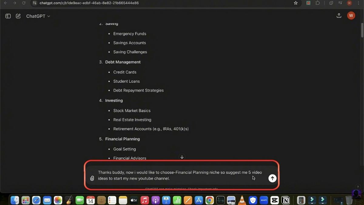 Các Bước Làm Youtube View Ngoại Ngách Tài Chính Bằng AI- Tạo kịch bản bước 1