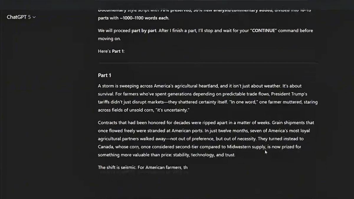 Cách Làm Youtube View Ngoại Không Lộ Mặt Ngách Tin Tức Và Công Nghệ Bằng AI- Tạo kịch bản video bước 4