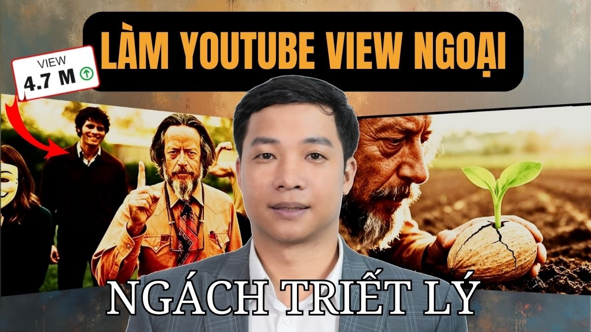 Làm Youtube Kiếm Tiền View Ngoại Không Lộ Mặt Ngách Triết Lý Bằng AI