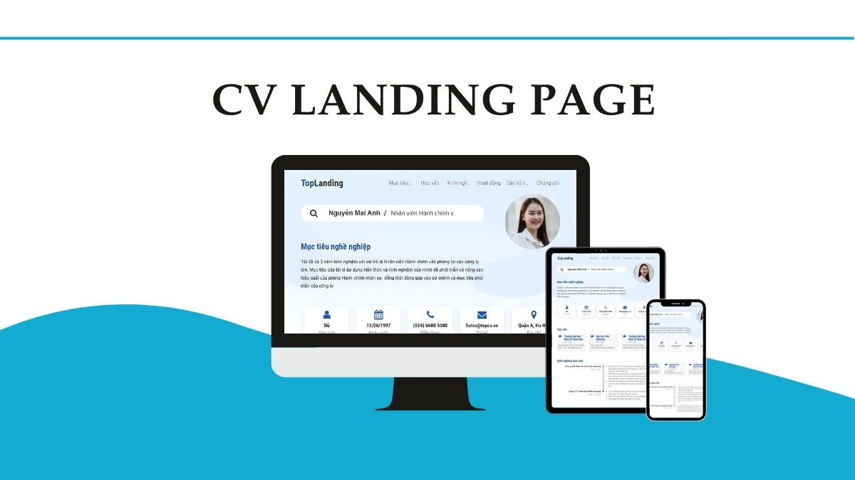 10+ Mẫu Landing Page CV- Portfolio Chuyên Nghiệp, Bắt Mắt