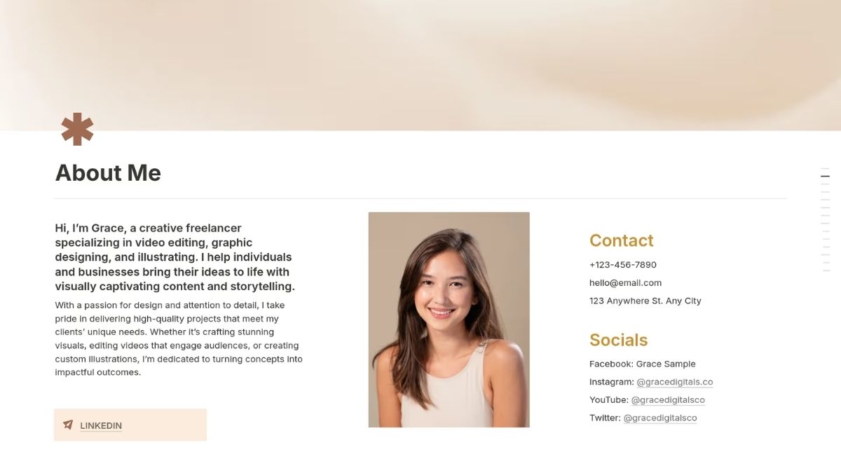 Mẫu 3 Landing Page Giới Thiệu Bản Thân 