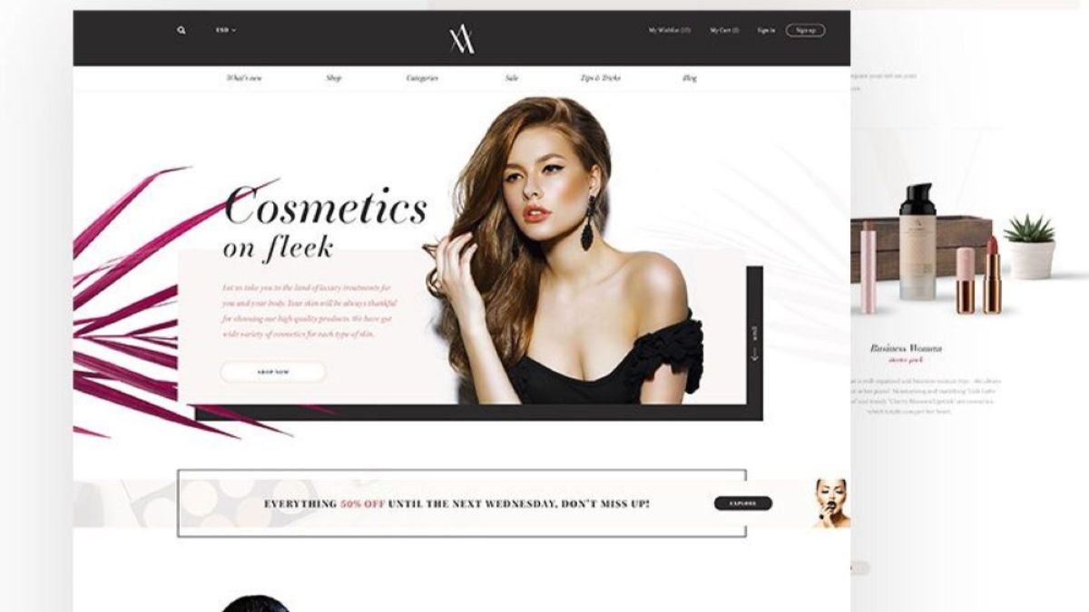 Cấu Trúc Thiết Kế Landing Page Mỹ Phẩm Chuẩn- Hero Section 