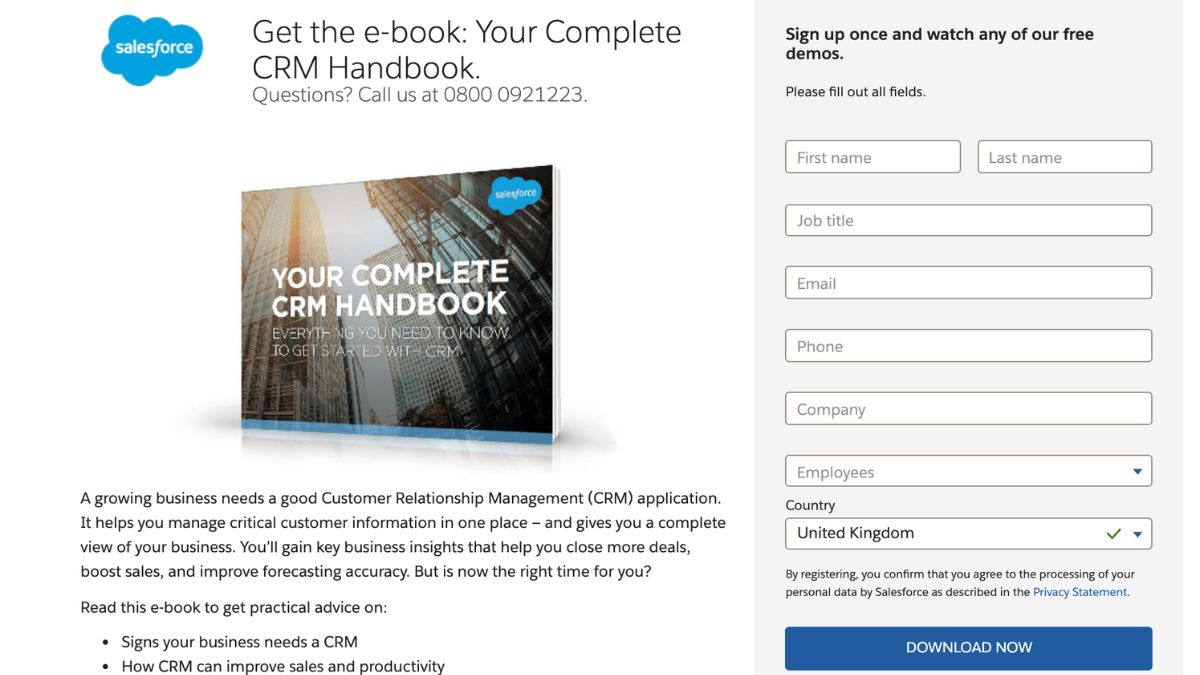 Các Thành Phần Quan Trọng Của Một Landing Page Bán Sách Hiệu Quả- CTA và form thu lead