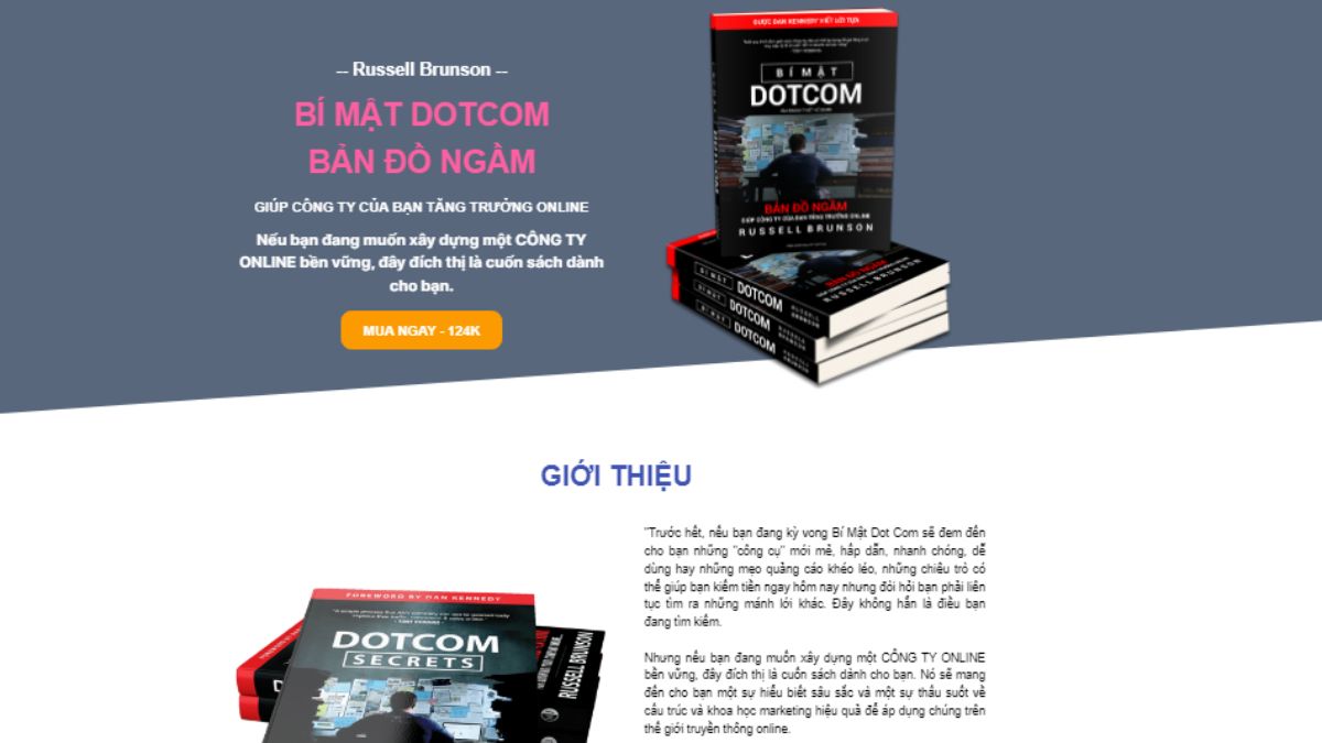 Các Thành Phần Quan Trọng Của Một Landing Page Bán Sách Hiệu Quả- Giới thiệu nhanh về cuốn sách