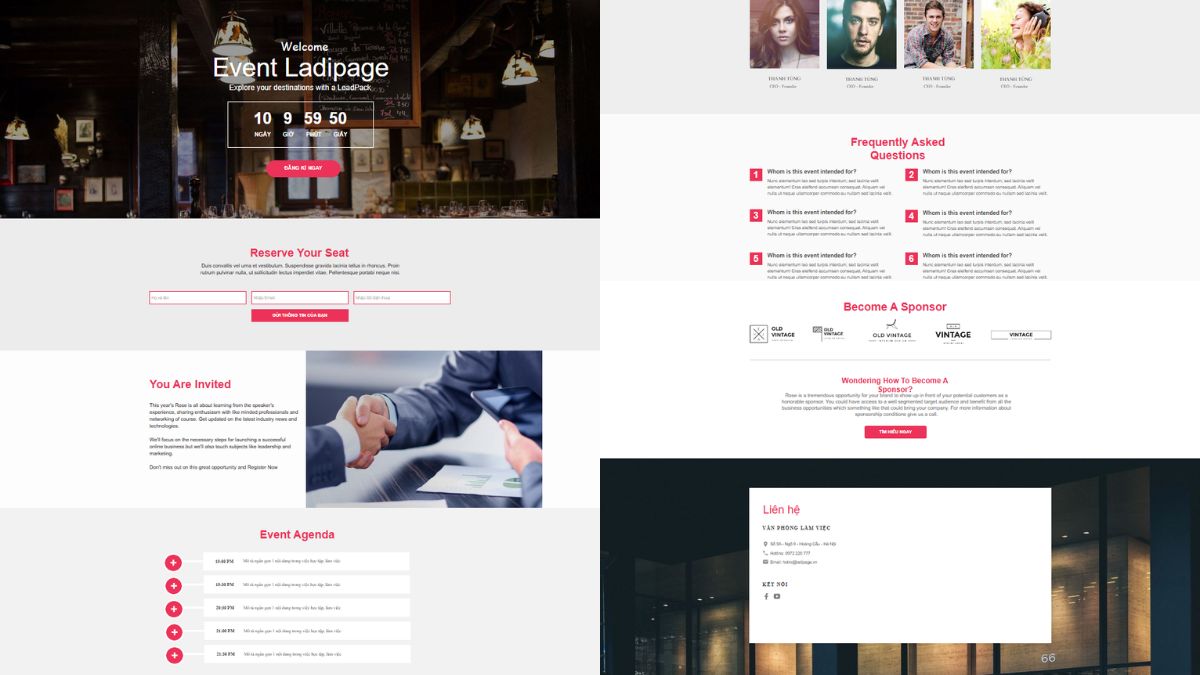 Mẫu Landing Page Sự Kiện Đẹp Và Chuẩn 1