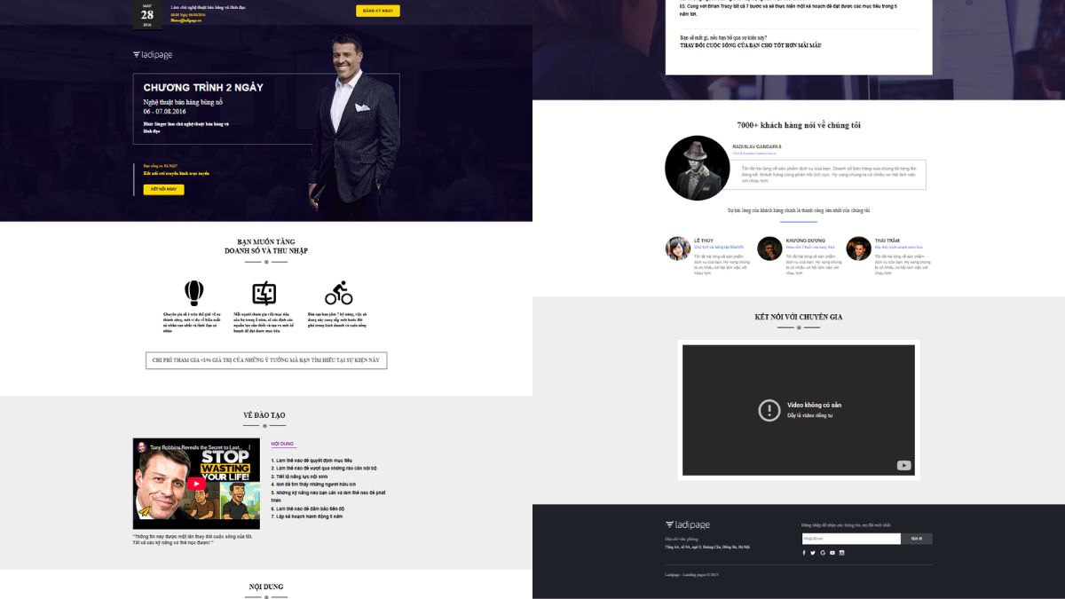 Mẫu Landing Page Sự Kiện Đẹp Và Chuẩn 2