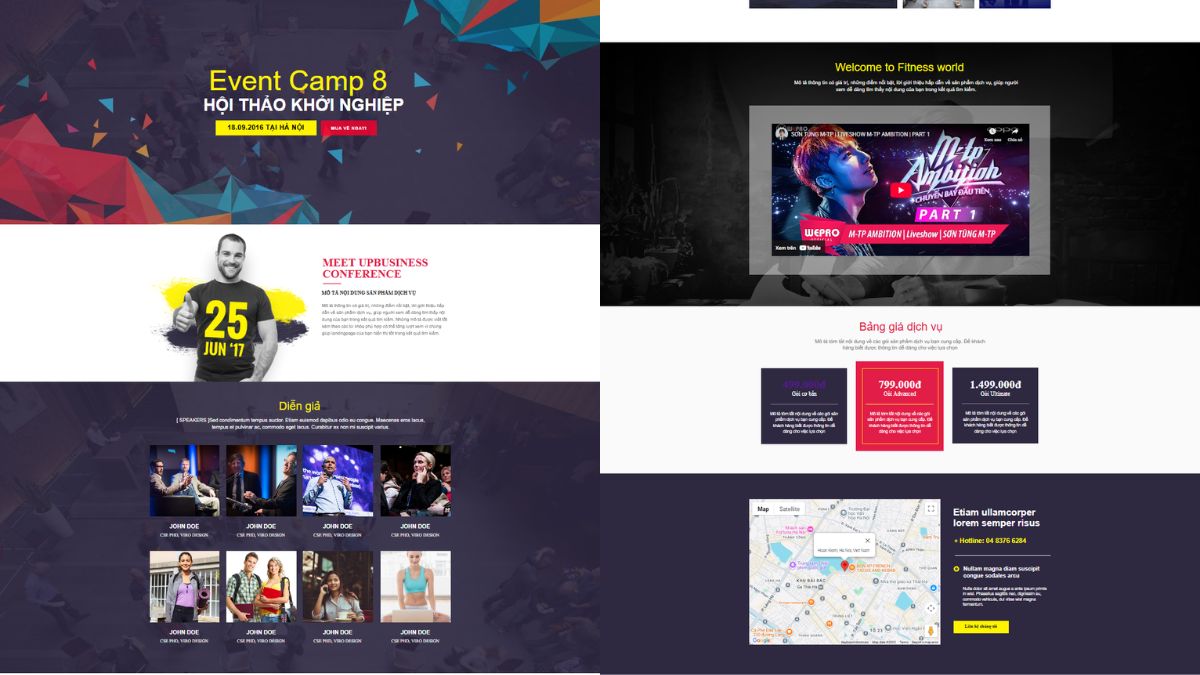 Mẫu Landing Page Sự Kiện Đẹp Và Chuẩn 6
