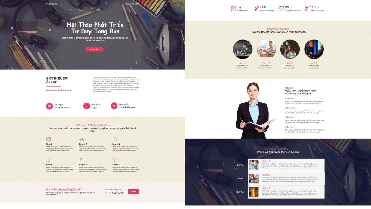 Mẫu Landing Page Sự Kiện Đẹp Và Chuẩn 7