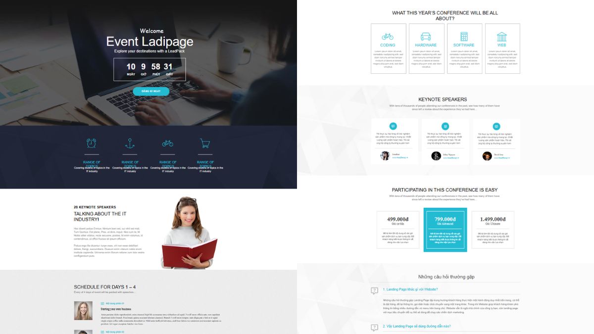 Mẫu Landing Page Sự Kiện Đẹp Và Chuẩn 8