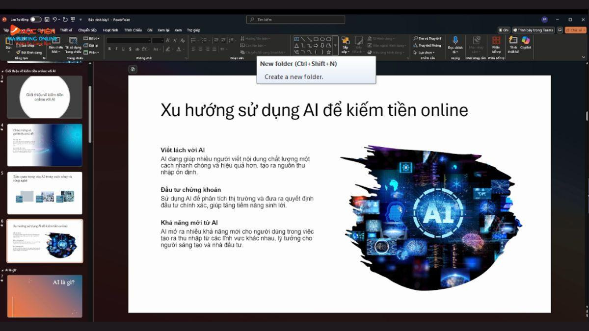 Nội dung khóa học AI Automation- Tích hợp AI vào PowerPoint