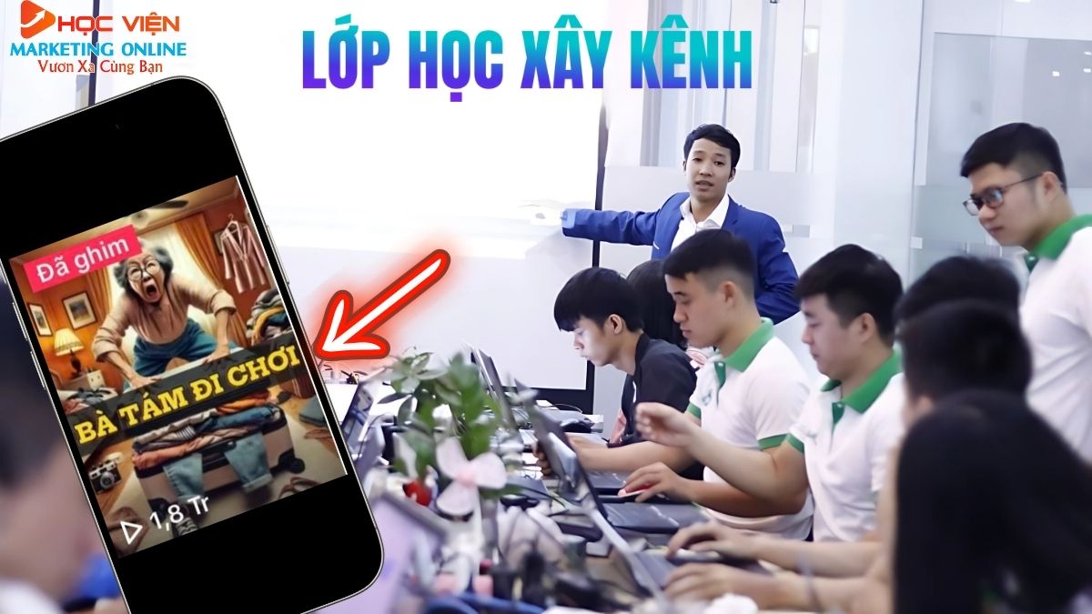Lớp học xây kênh tại HVMO - Bí quyết thu hút triệu view cùng AI
