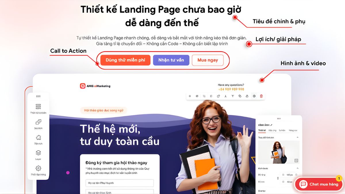 Lưu Ý Khi Thiết Kế Landing Page- Bố cục và hướng nhìn người dùng