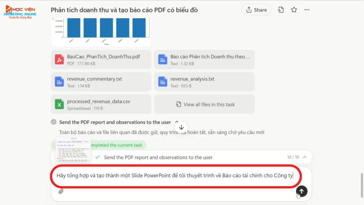 Hướng dẫn cách sử dụng Manus AI tạo bài thuyết trình PowerPoint bước 2