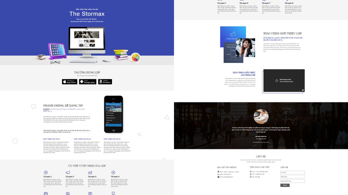 Mẫu 2 Thiết Kế Landing Page Công Nghệ Cho SaaS