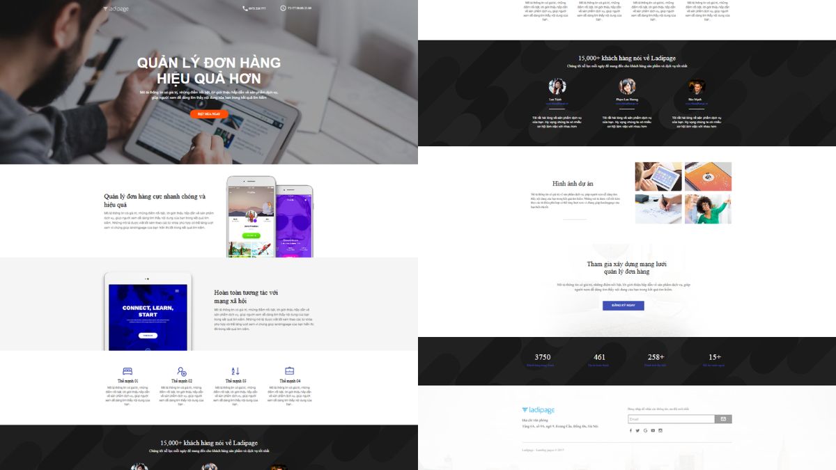 Mẫu 3 Landing Page Sản Phẩm Công Nghệ /Điện Tử
