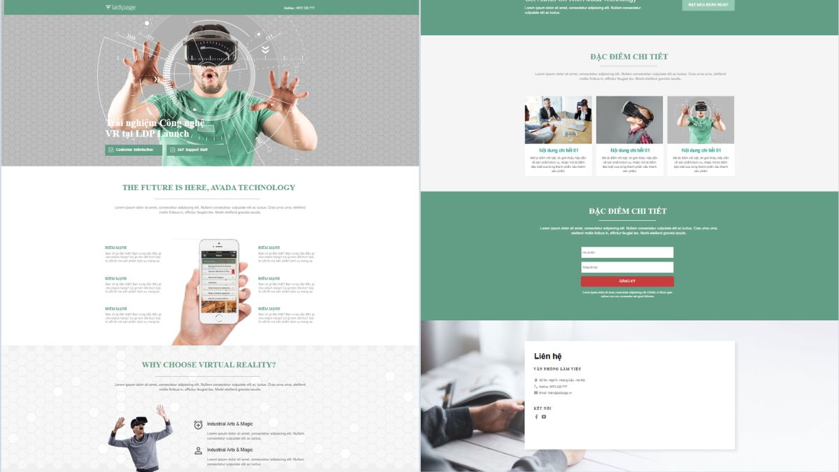 Mẫu 1 Landing Page Portfolio / Case Study Tech