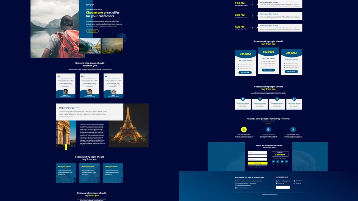 Mẫu 2 Thiết Kế Landing Page Du Lịch Nghỉ Dưỡng/Resort/Holiday Packages