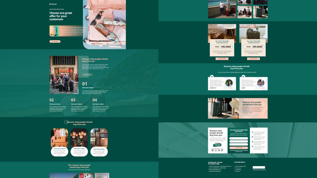 Mẫu 1 Landing Page Tour Du Lịch Giá Rẻ / Flash Sale