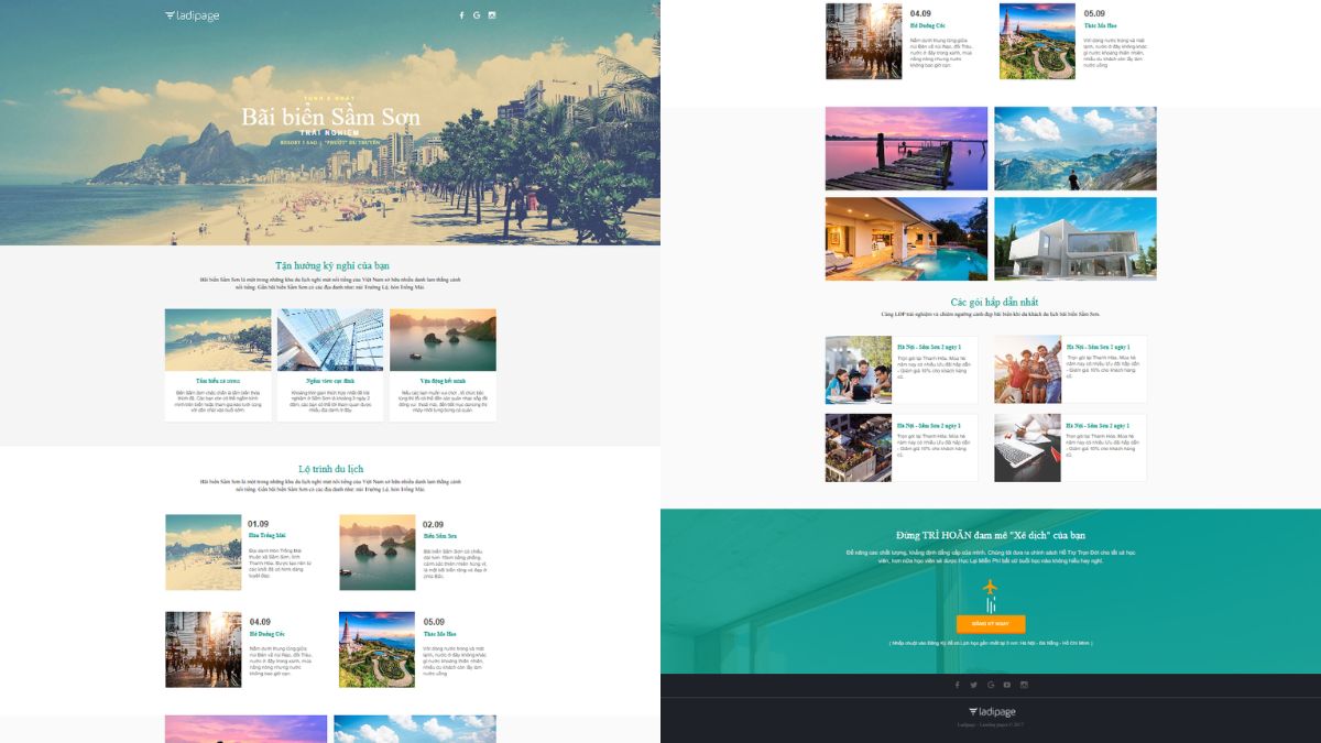 Mẫu 1 Landing Page Tour Du Lịch Ngắn Ngày / City Tour