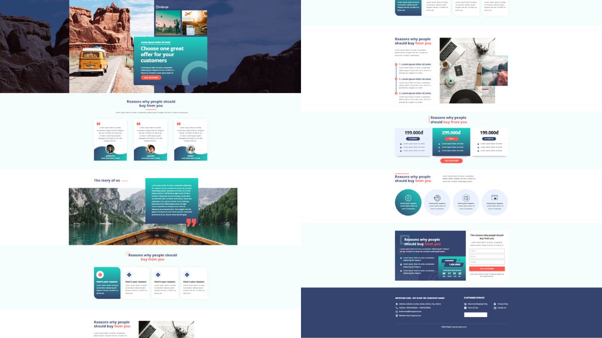 Mẫu 2 Thiết Kế Landing Page Du Lịch Tour Outbound/Quốc Tế