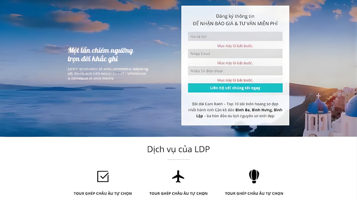 HVMO - Đơn Vị Thiết Kế Landing Page Du Lịch Giá Rẻ, Chuyên Nghiệp