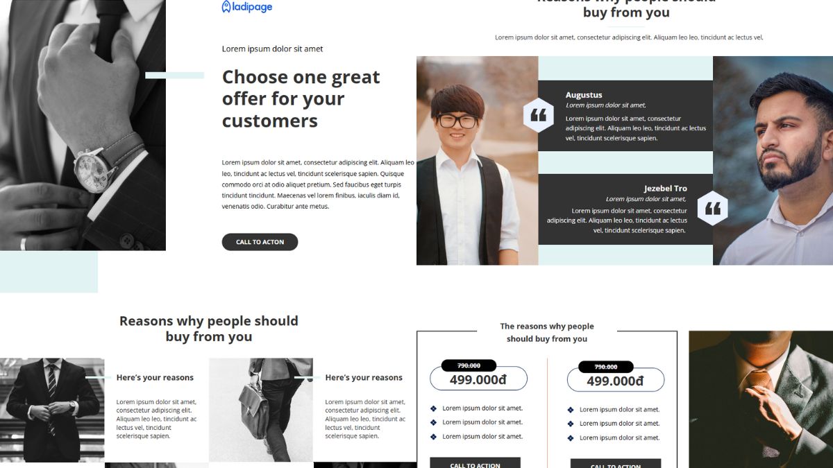 Mẫu Landing Page Thời Trang Cho Shop Quần Áo Nam 3