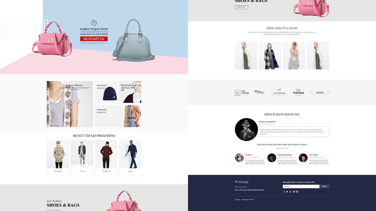 Mẫu Thiết Kế Landing Page Thời Trang Thời Trang Túi Xách