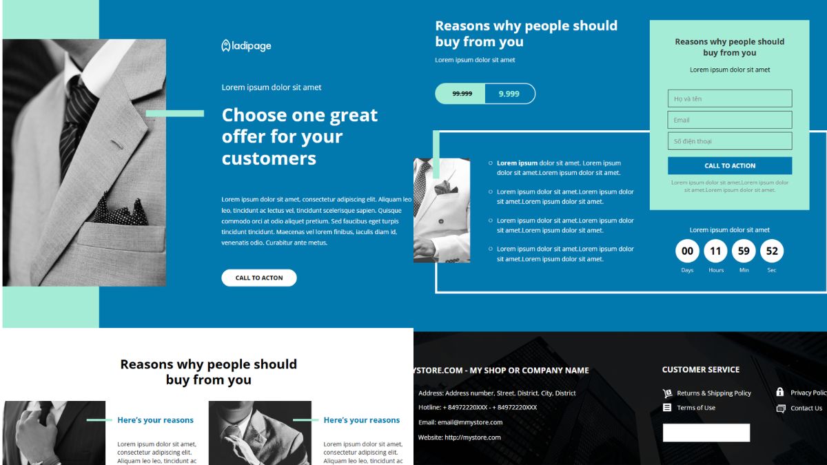 Mẫu Landing Page Thời Trang Thời Trang Tuổi Trung Niên 1