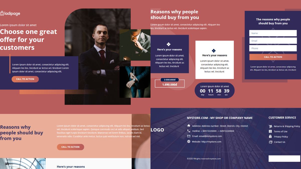 Mẫu Landing Page Thời Trang Thời Trang Tuổi Trung Niên 2