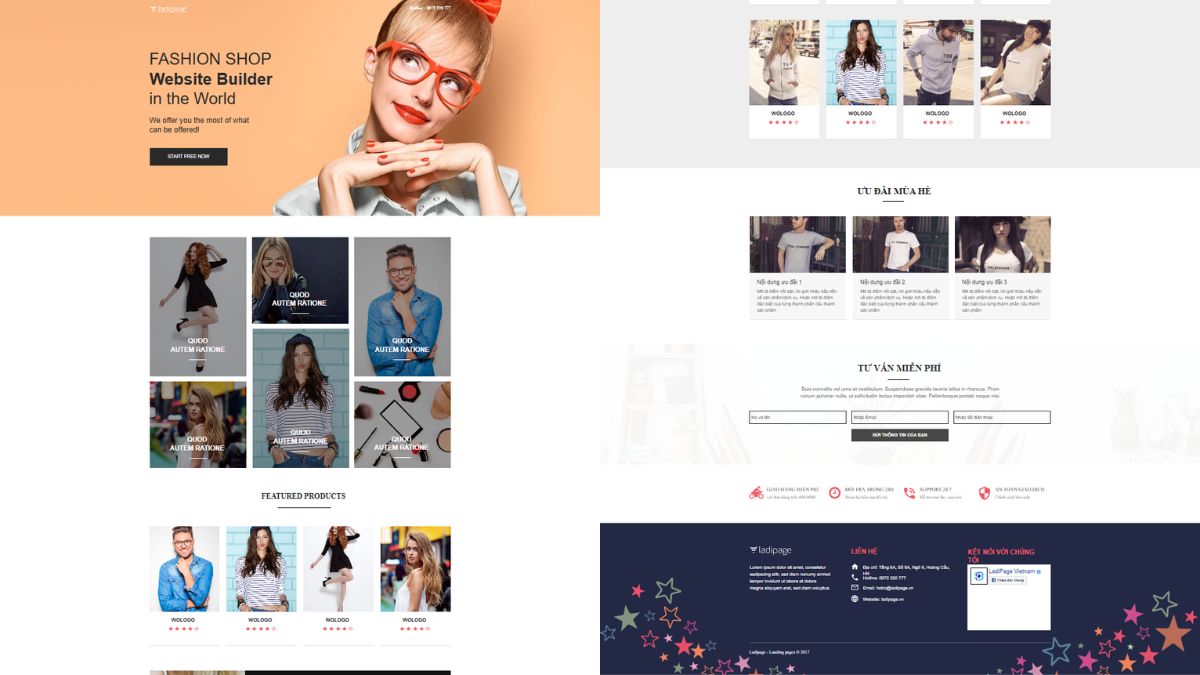 Mẫu Thiết Kế Landing Page Thời Trang Cho Shop Quần Áo Nữ 4