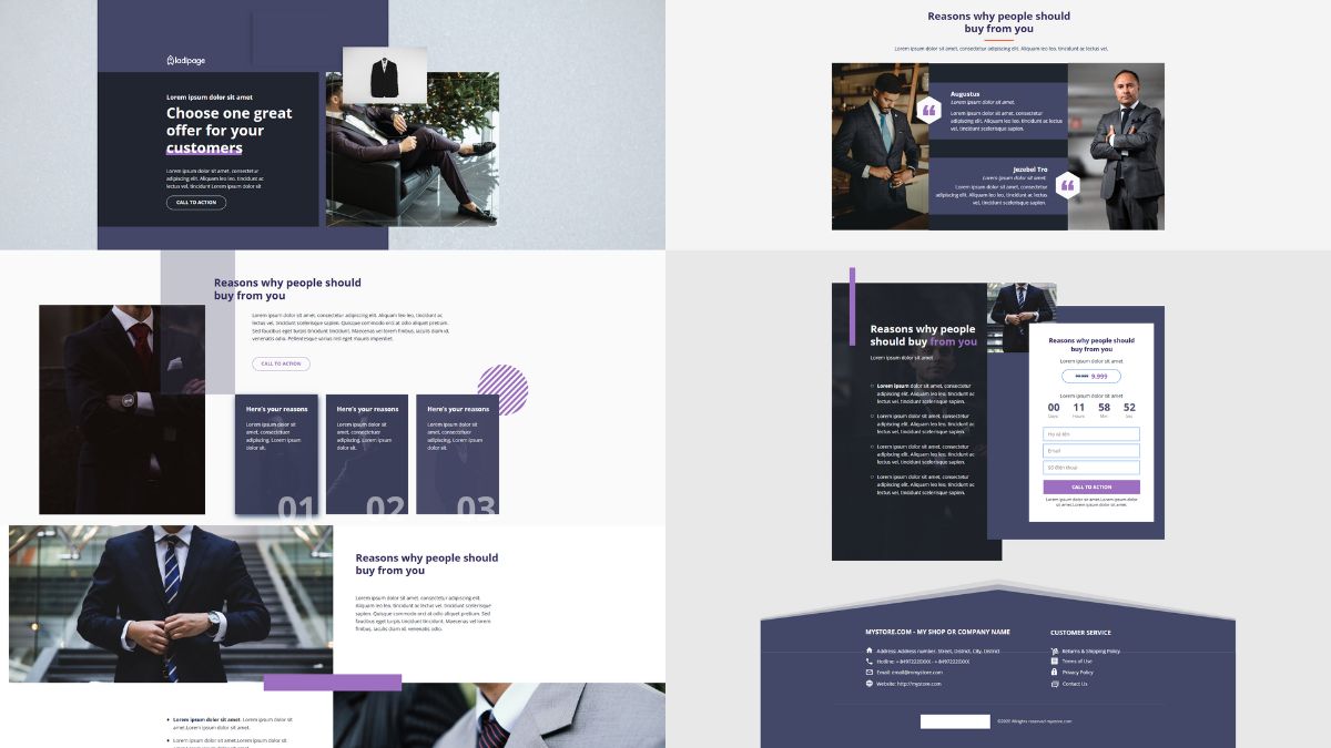Mẫu Landing Page Thời Trang Cho Shop Quần Áo Nam 1