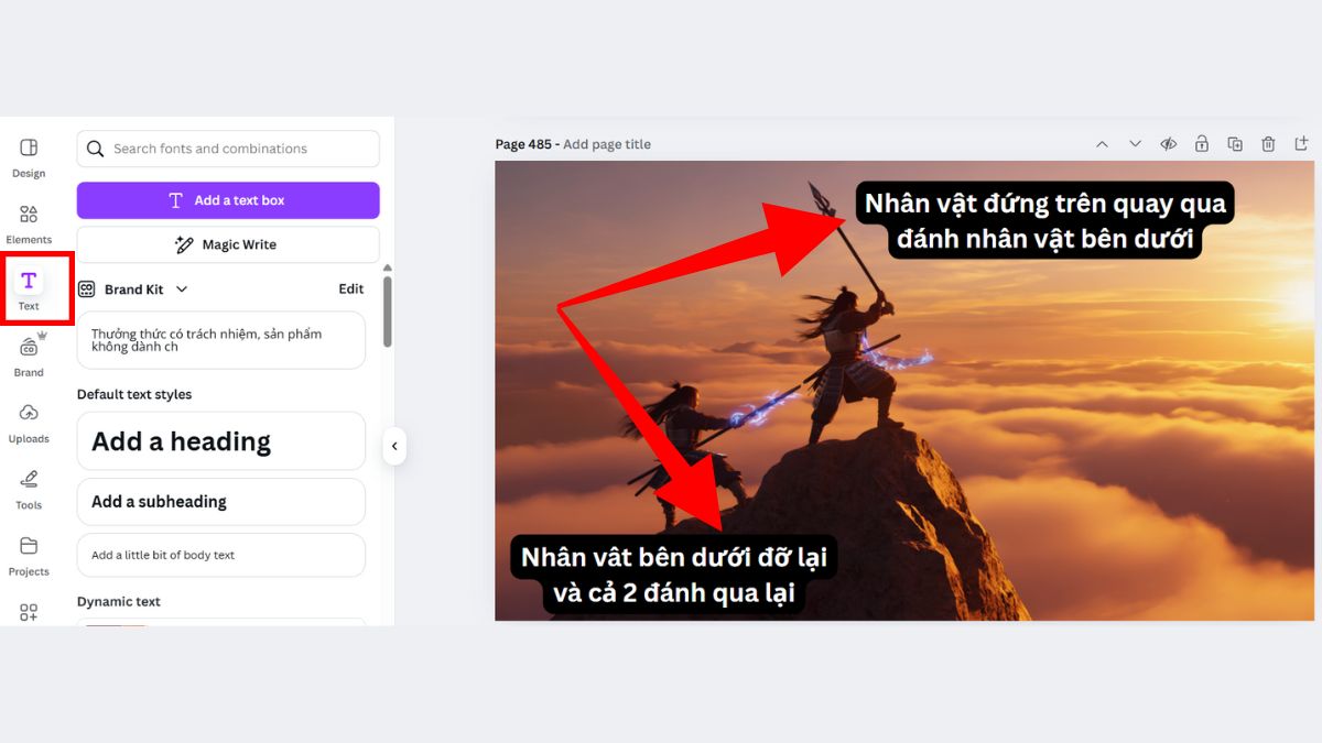 Tải hình ảnh và điều hướng chuyển động trên Canva bước 2