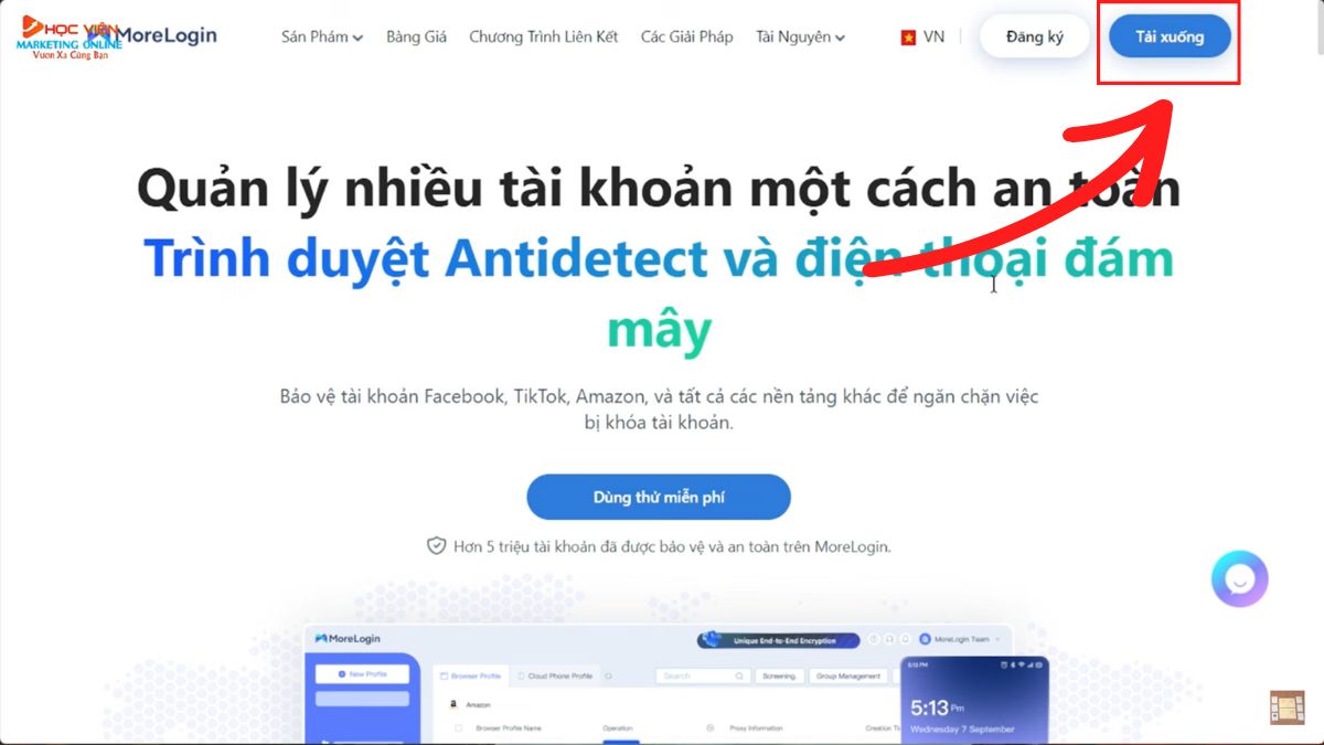 Cách bắt đầu với MoreLogin cho Box Phone Farm bước 1