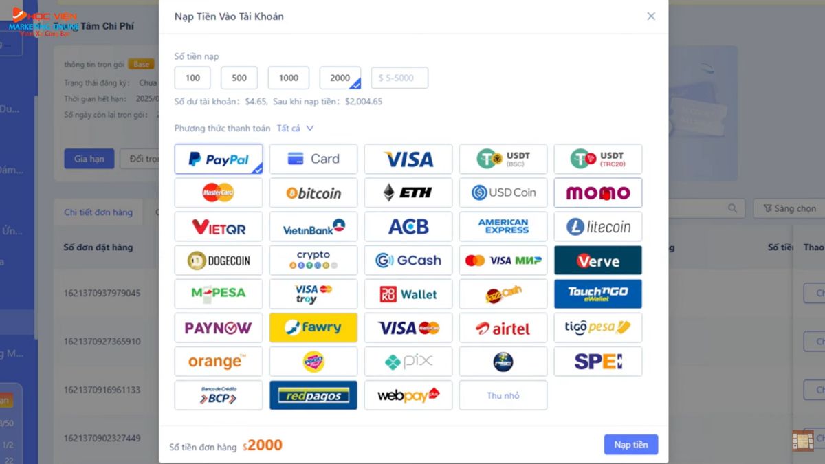 Cách sử dụng MoreLogin với tính năng chi phí 