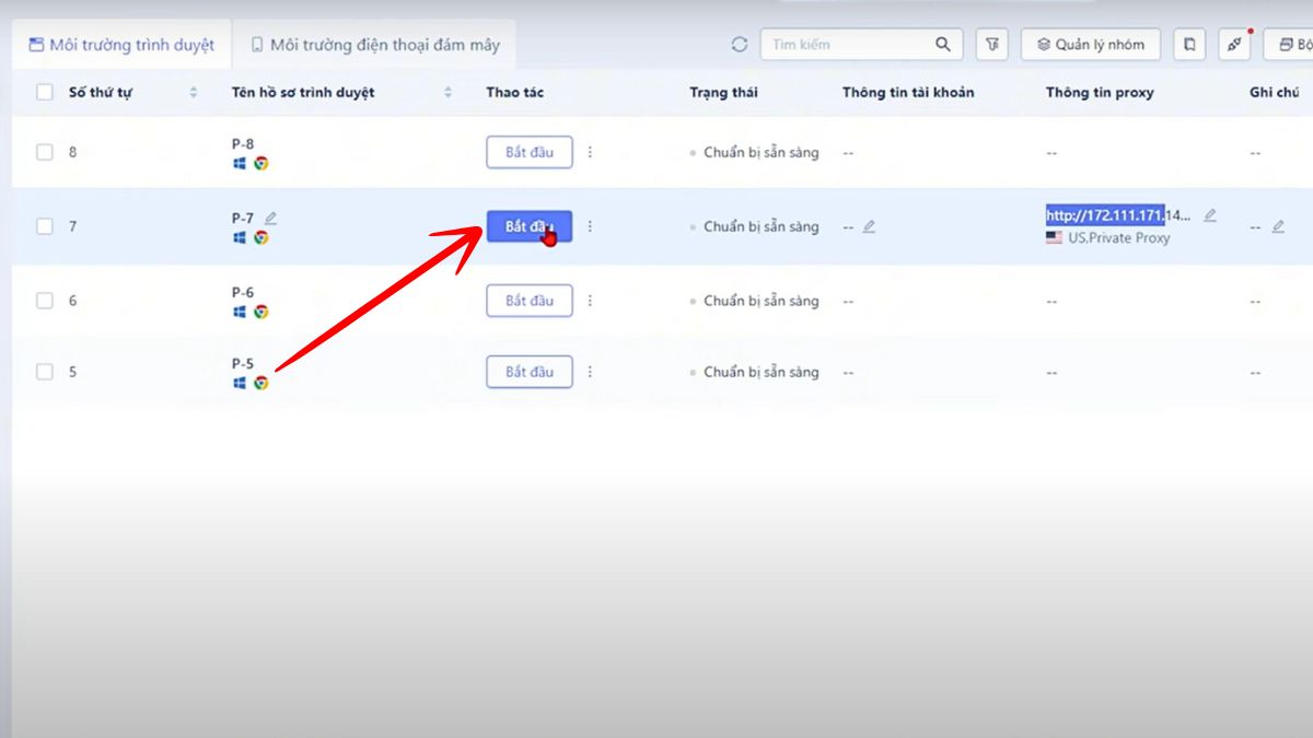 Cách sử dụng MoreLogin với tính năng quản lý trình duyệt bước 4