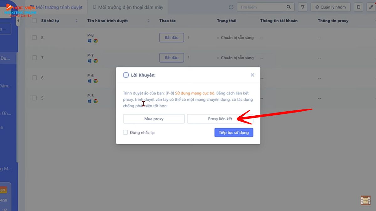 Cách sử dụng MoreLogin với tính năng quản lý trình duyệt bước 3.4