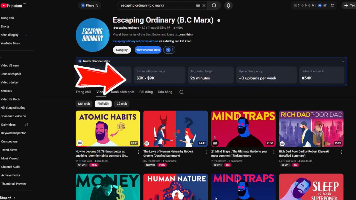 Ngách Chủ Đề Làm Youtube View Ngoại Không Lộ Mặt Bằng AI- Ví dụ Ngách tóm tắt sách