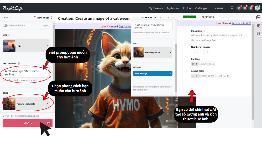 Hướng dẫn cách sử dụng NightCafe tạo ảnh nghệ thuật bước 5