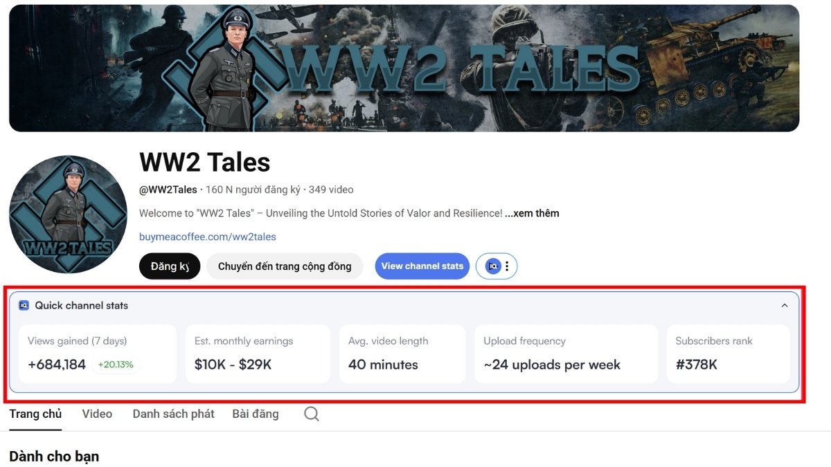 Minh chứng khi làm Youtube view ngoại