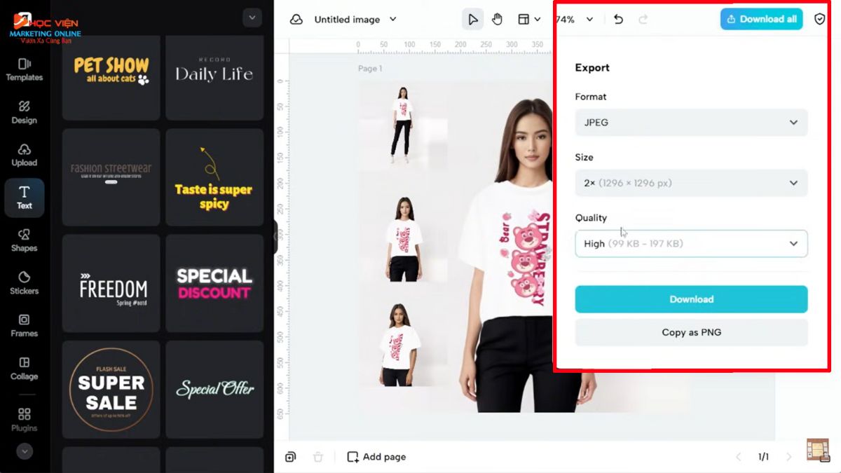 Hướng dẫn cách sử dụng Pippit AI miễn phí- Image Studio thêm quần áo vào model bước 5