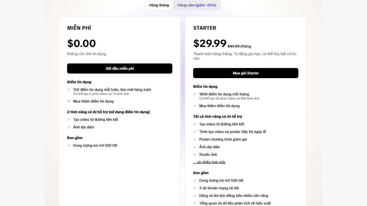 Pippit AI có miễn phí không?